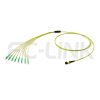 MPO Harness Cable, MPO-8 APC(Female/Male) to LC APC, 8 Fibers, Singlemode, 0.35dB Max, Type  A/AF/B/U, Yellow