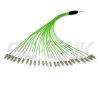 组4 MPO Harness Cable, MPO-24 PC/APC(Female/Male) to LC PC/APC, 24 Fibers, Multimode(OM5), 0.35dB Max, Type A/B/C/U, Lime Green