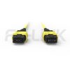 组4 MPO Breakout Cable, MPO-8 APC(Female/Male) to 2 x MPO-4 APC(Female/Male), 8 Fibers, Singlemode(OS2),0.35dB Max, Yellow