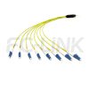 MPO Harness Cable, MPO-8 APC(Female/Male) to LC APC, 8 Fibers, Singlemode, 0.35dB Max, Type  A/AF/B/U, Yellow