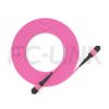 组6 MPO-16 Fiber Optic Cable - MPO to MPO OM4 Multimode, 16-Fiber Jumper Cord, for 400G/800G SR8 Extended Reach, PC/APC Polish (Female/Male), Type B, Aqua/Violet